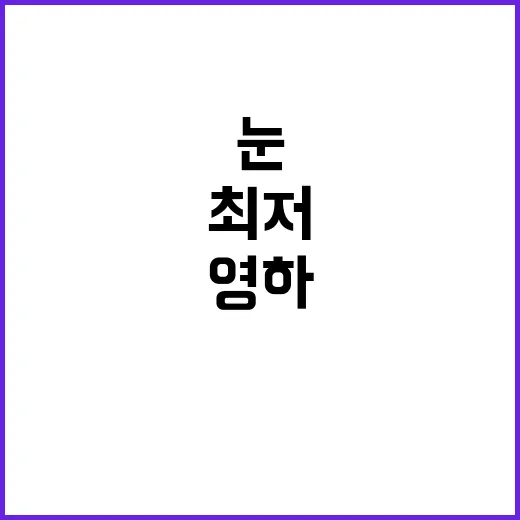 눈 수요일 영하 4…