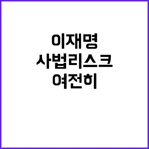 사법리스크 이재명 …