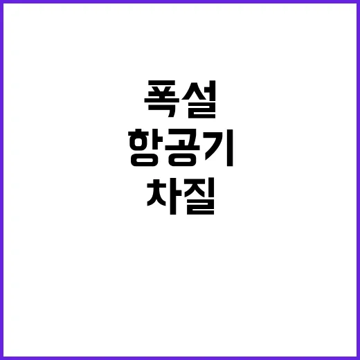 폭설로 인한 항공기…