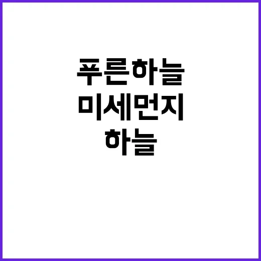 미세먼지 없어진 푸…