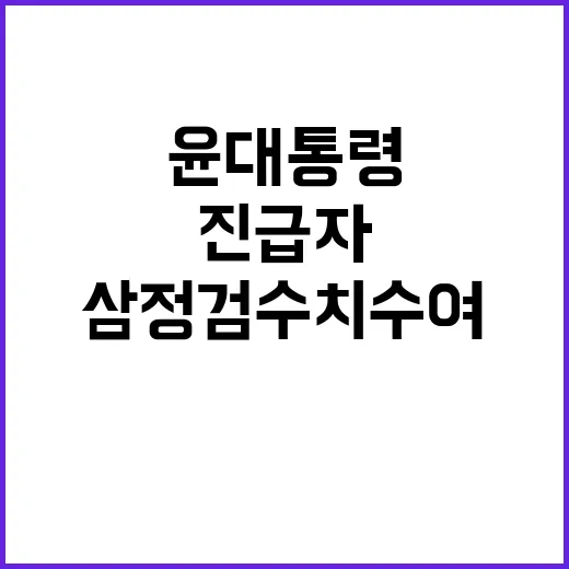 윤 대통령 삼정검 …