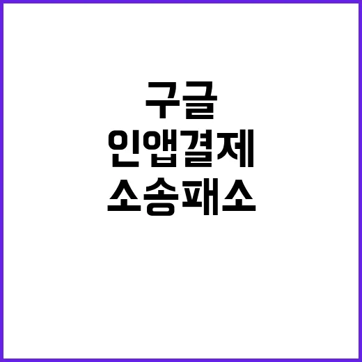 구글 인앱결제 소송…