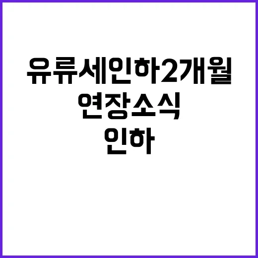 유류세 인하 2개월…