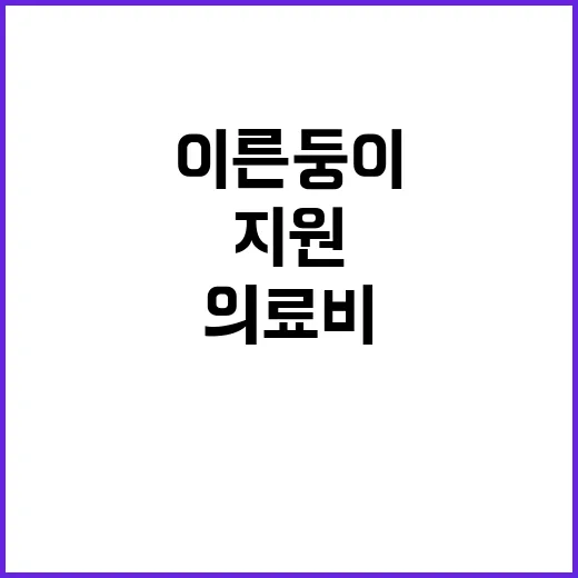 의료비 지원 이른둥…