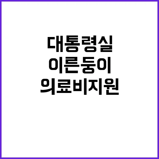 의료비 지원 대통령…