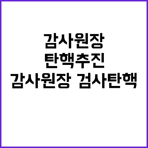 감사원장·검사 탄핵…