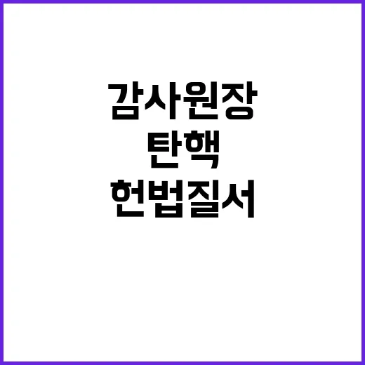 감사원장 탄핵 추진…