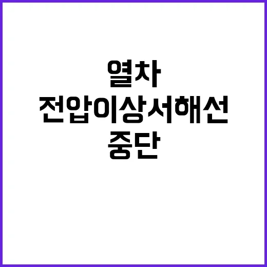 전압 이상 서해선 …