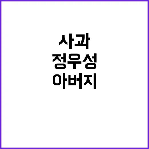 정우성 사과 아버지…