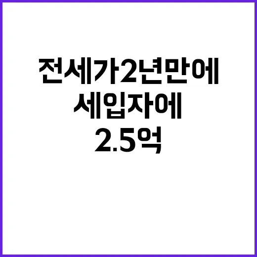 전세가 2년 만에 …