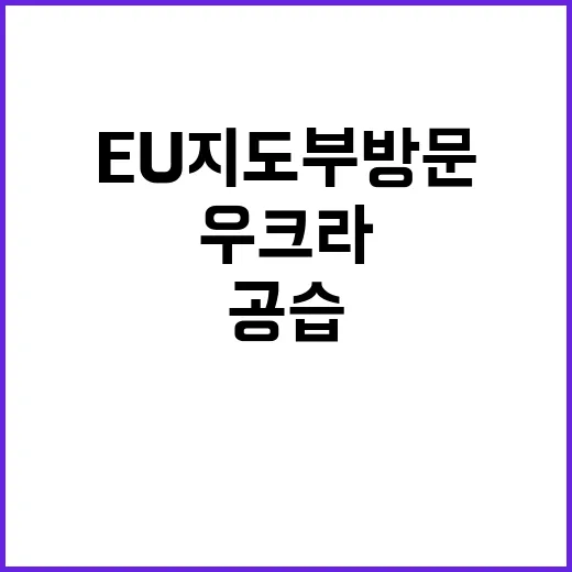 공습 우크라 정부 긴급 회의로 EU 지도부 방문!