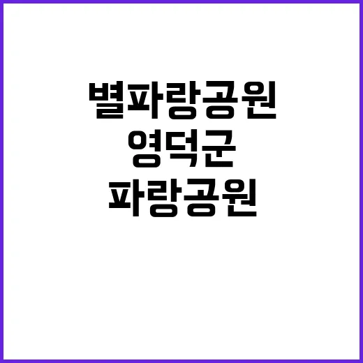 영덕군 별파랑공원 …