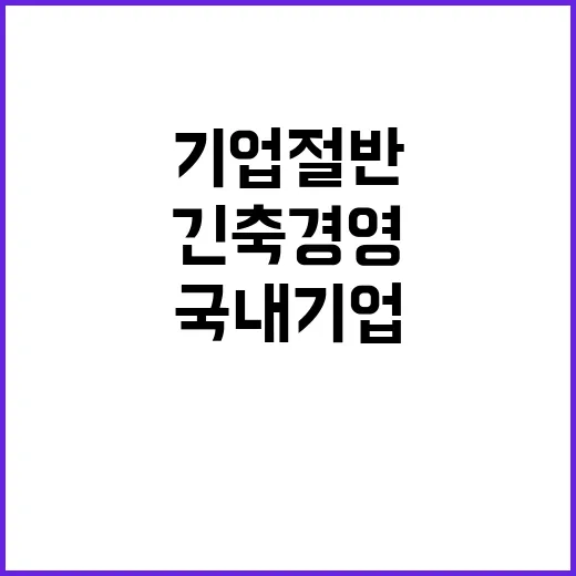 긴축 경영 국내 기…