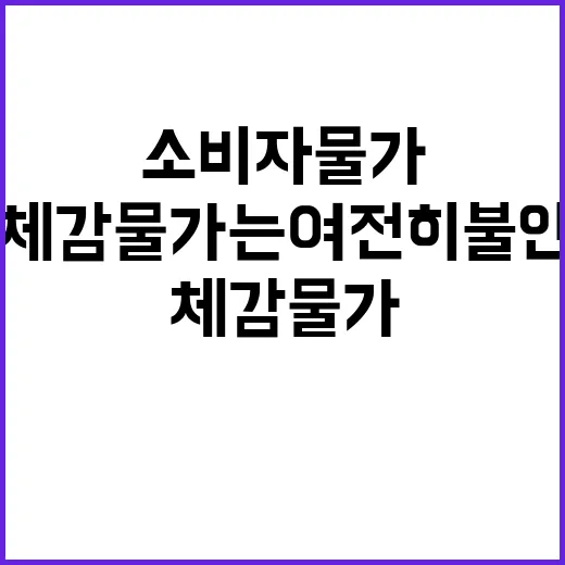 소비자물가 안정 체…