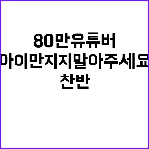 80만 유튜버? 아…