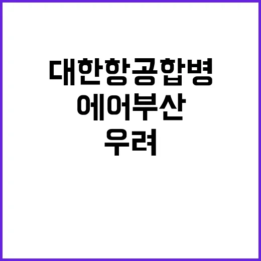 대한항공 합병 에어…