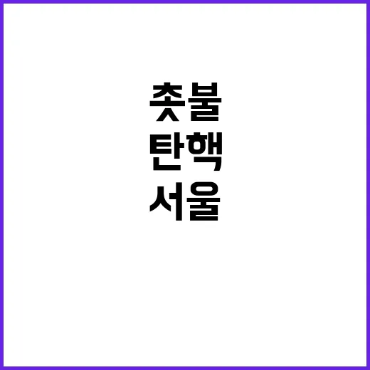 탄핵 촛불 서울 도…