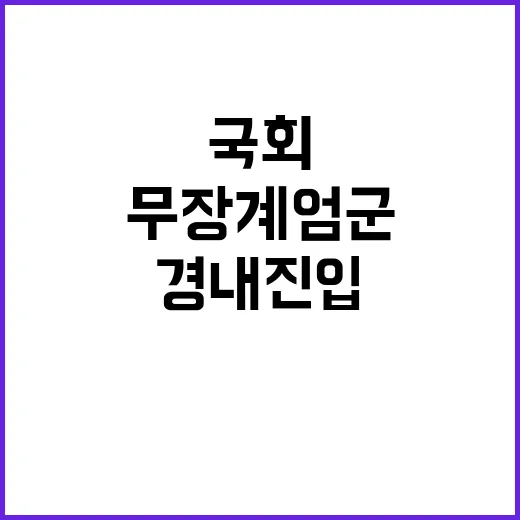 무장계엄군 국회 경…