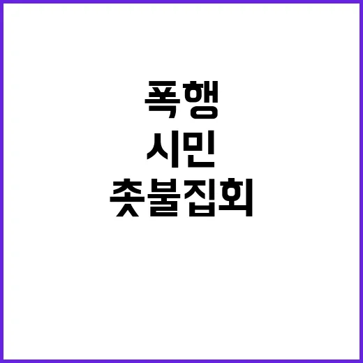 촛불집회 여성 폭행…