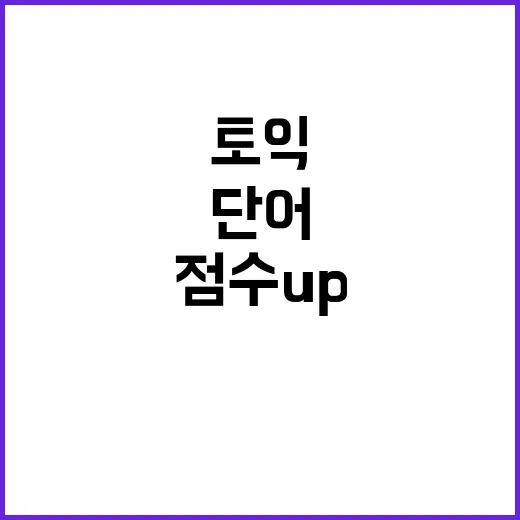 토익 점수 Up 이…