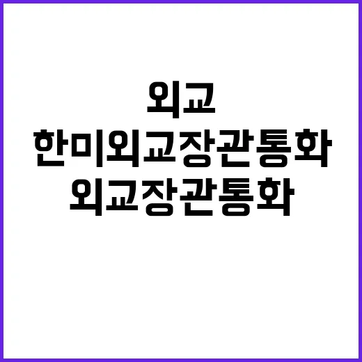 한미 외교장관 통화…