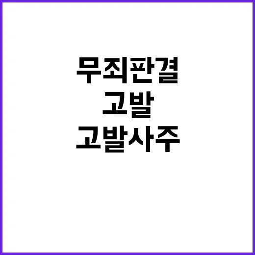 고발사주 의혹 무죄 판결로 드러난 진실!