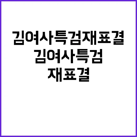 여당 김여사 특검 재표결 전략은 무엇일까?