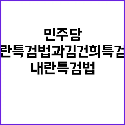 민주당 내란특검법과…