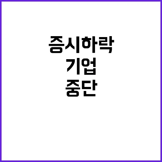 기업활동 중단 증시…