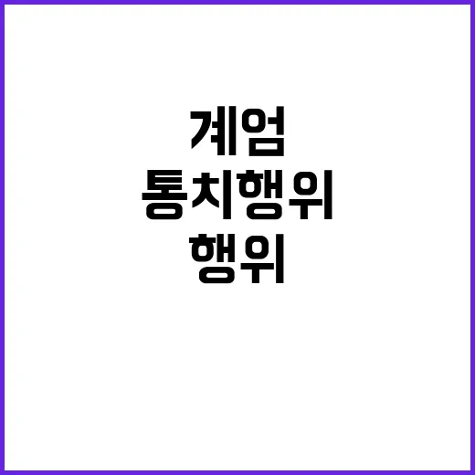 계엄 통치행위 헌법…