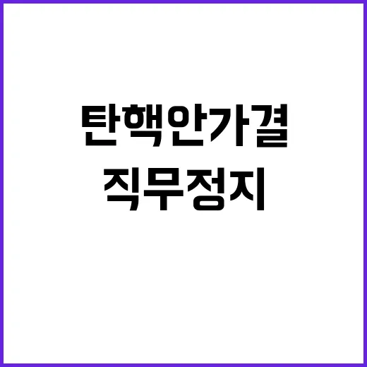 탄핵안 가결 직무정지 윤 총장의 월급은?