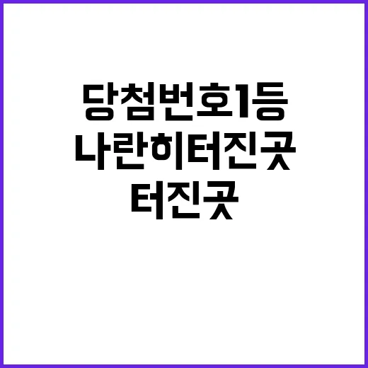 당첨번호 1등 15억 나란히 터진 곳 발견