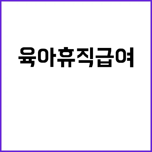 육아휴직 급여 월 250만 원 변화가 온다!