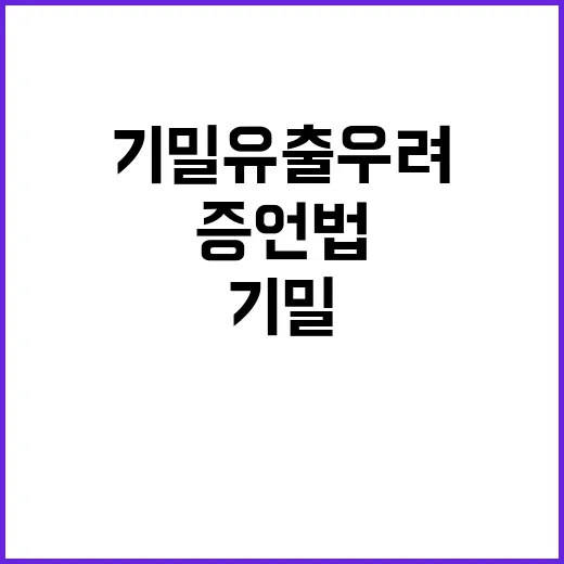 갑질증언법 CEO 기밀 유출 우려 계속된다!