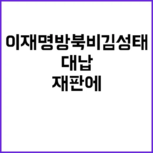 이재명 방북비 김성태 대납 재판에 미치는 영향?