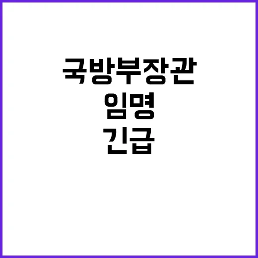 국방부 장관 긴급 임명 요청 받는 韓 권한대행