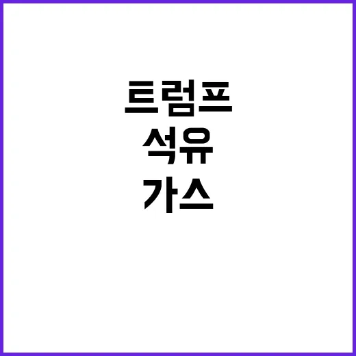 트럼프 석유·가스 관세 압박으로 장사 시작!