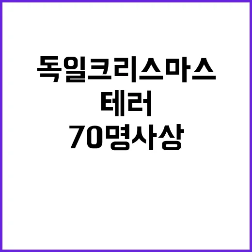 테러 독일 크리스마스의 악몽으로 70명 사상!