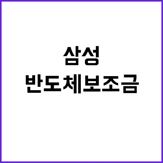 삼성 반도체 보조금 26% 감액 미 정부 의도?