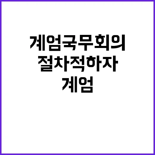 계엄 국무회의 절차적 하자 발견! 놀라운 결론