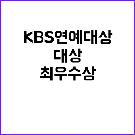 장민호 ‘KBS 연예대상’ 최우수상 수상 소식!