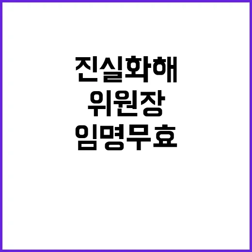 진실화해위원장 퇴장 조치로 임명 무효?