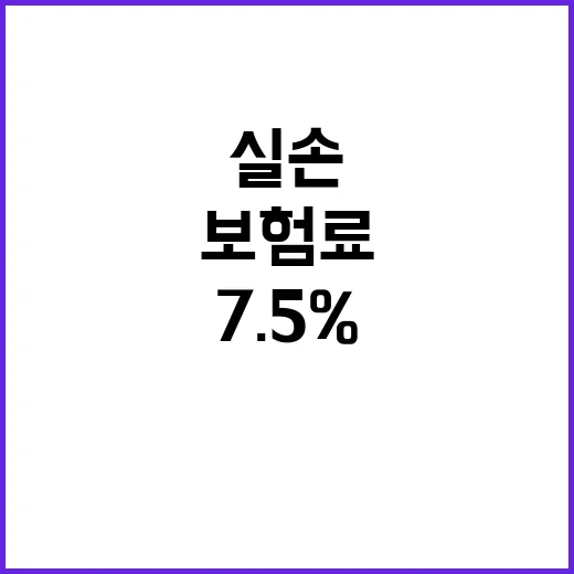 실손보험료 평균 7.5% 인상 3세대 20%!