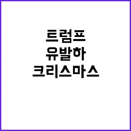 트럼프 크리스마스 굿즈로 논란 유발하는 이유는?