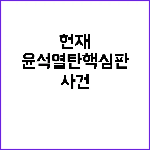 헌재 “시급한 사건 처리” 윤석열 탄핵심판 속도전