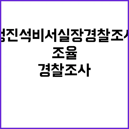 정진석 비서실장 경찰 조사 연기…이유는 일정 조율?