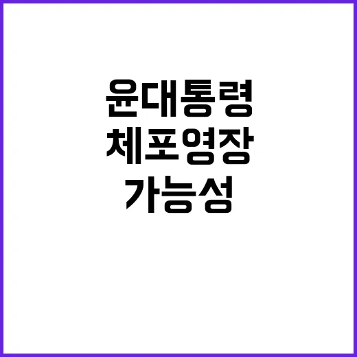 체포영장 윤 대통령 오늘 결정될 가능성!