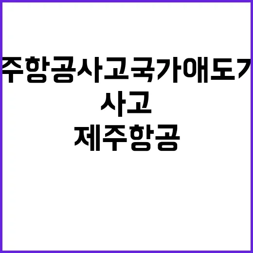 제주항공 사고 국가 애도 기간 발표! 클릭 必!