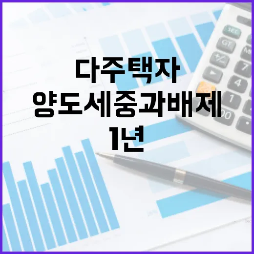 양도세 중과 배제 다주택자에게 1년 기회!