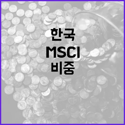 한국증시 MSCI 신흥 비중 3.3%P 하락 이유는?